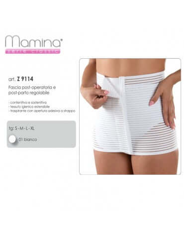 Mamina Fascia Post Operatoria/ Post Parto Da Donna Con Velcro art.z9114