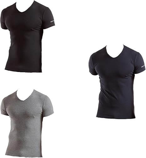 T-Shirt Enrico Coveri Scollo a V Uomo art. 1001 Bielastico Pack 3pz. Assortito