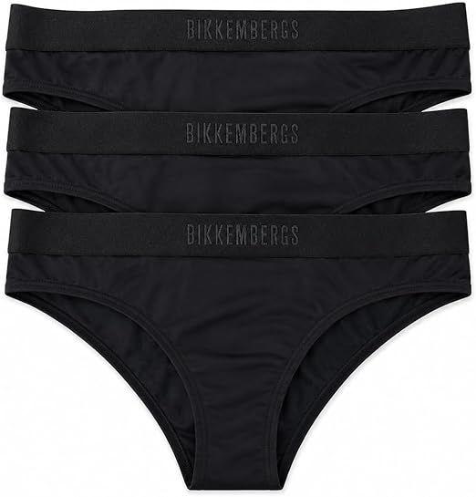 Bikkembergs Slip Brasiliana in Microfibra Pack 3 pz Nero