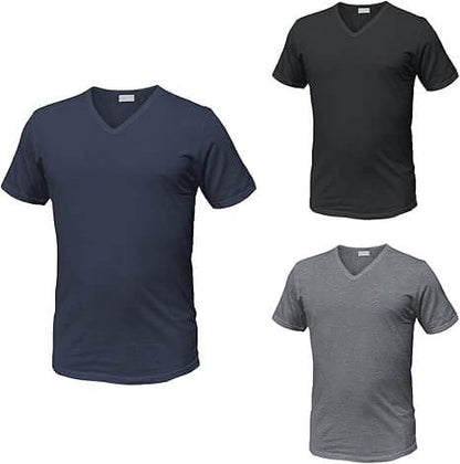 T-Shirt Enrico Coveri Scollo a V Pettinato art.1101 Assortito Pack 3pz.
