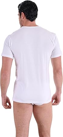 T-Shirt Navigare Scollo a V art. 571 Cotone Bielastico Pack 3pz. Bianche