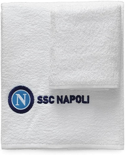 Set Asciugamani SSC Napoli 1+1 viso e ospite Spugna Di Cotone