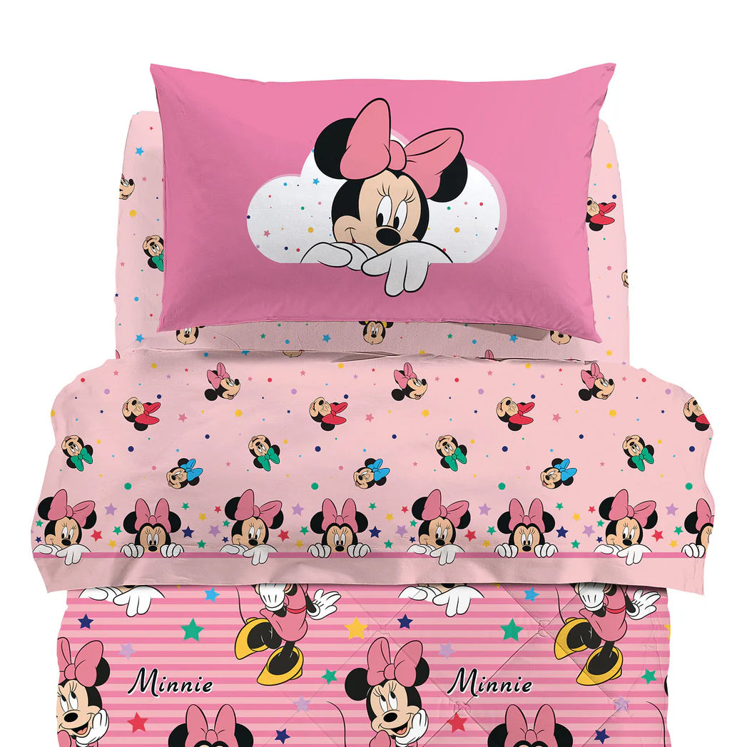 Caleffi Lenzuola Completo Minnie Rainbow Singola