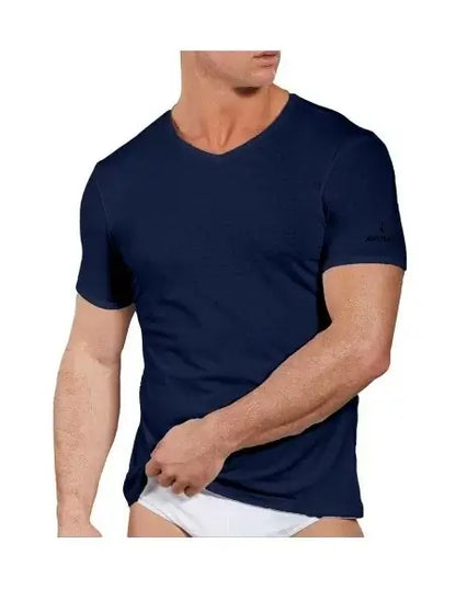 T-Shirt Navigare Scollo a V art. 571 Cotone Bielastico Pack 3pz. Assortite